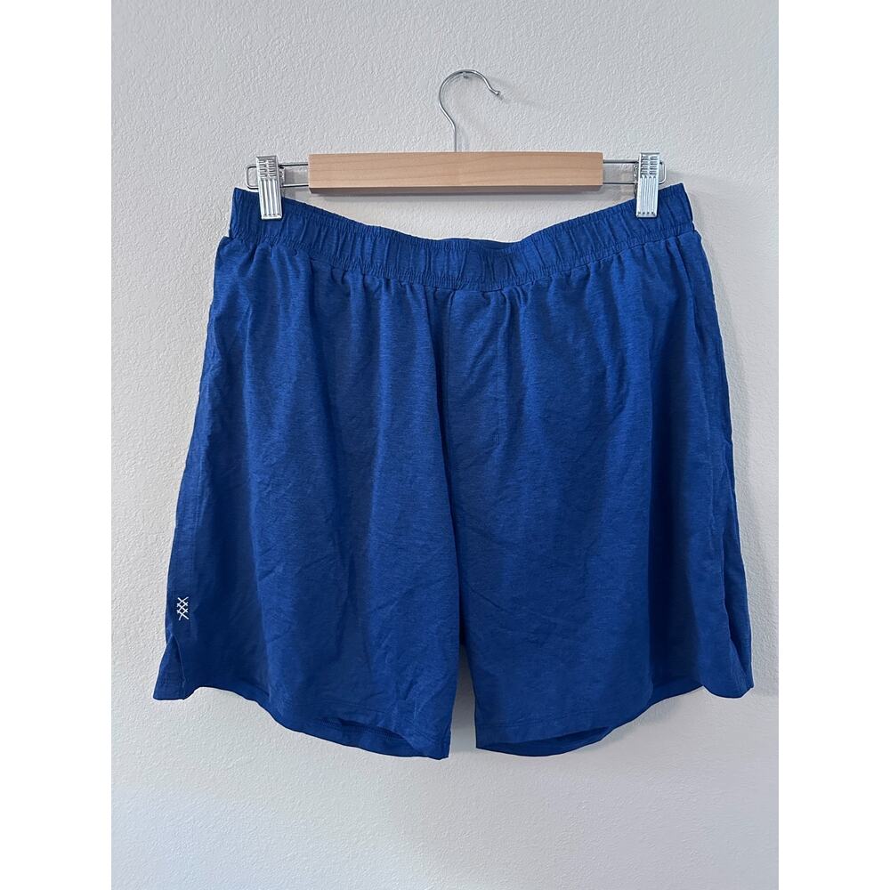 Rhone mens size large shorts blue pockets drawstring running athletic